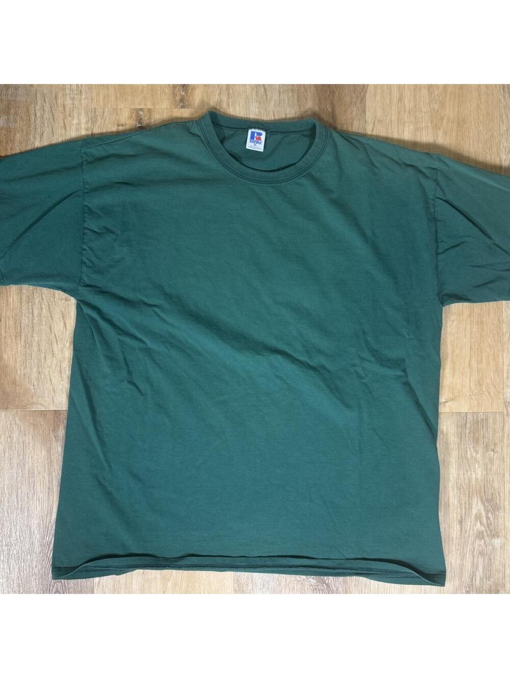 90s Russell Athletic Green Blank T-Shirt – Size XL